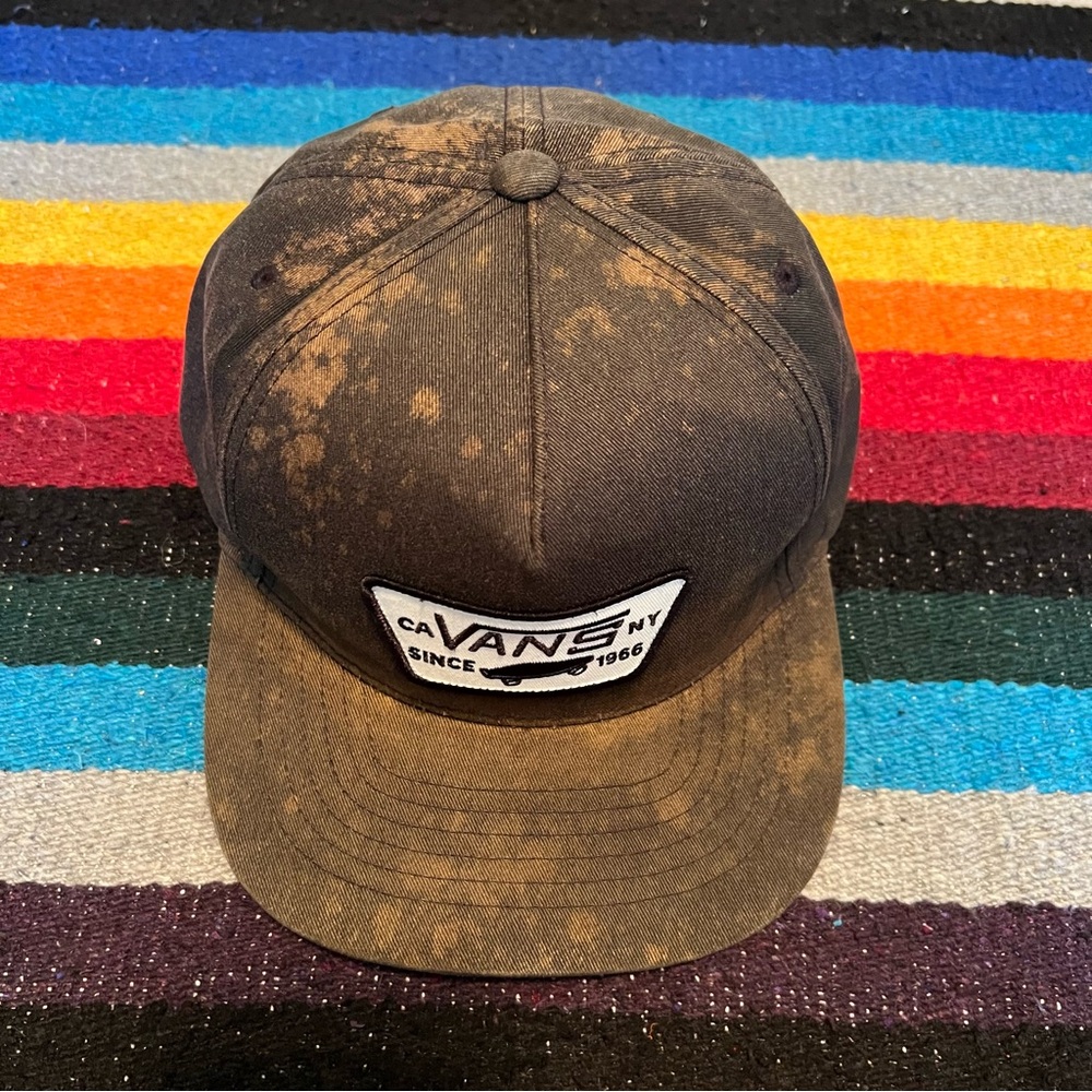 Vans Patch Snapback Hat Custom Hand Bleached Hand… - image 7